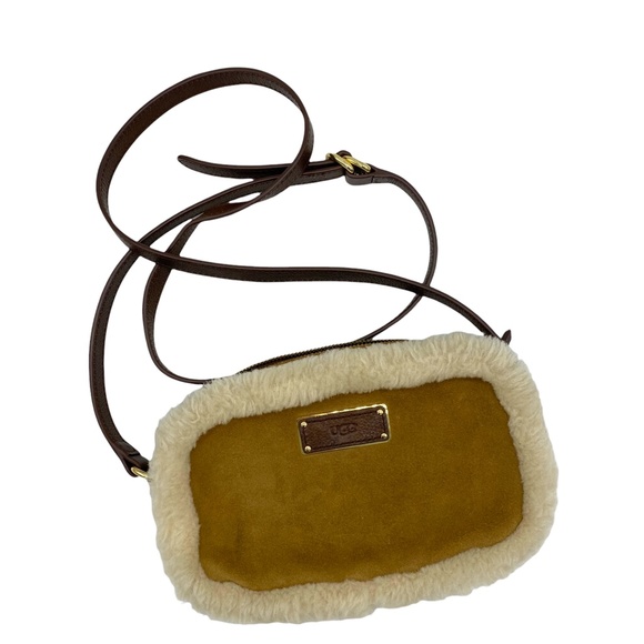 UGG Handbags - Ugg Leather Sherpa Crossbody Bag Purse
